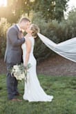 I absolutely loved this for my wedding dress. I had it altered so that I had a small train in the back. The lace was nice and the perfect touch for an elegant, yet cost effective, wedding dress. On top of that, I had originally ordered a medium, but it was a little too big. Lulus customer service is fabulous. I easily returned the medium and exchanged it for a small. - Christin J.