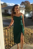 It was such a beautiful dress to were for autumn wedding!!! Color was perfection, fit was true to size, length of dress was also perfect. I absolutely LOVE dress made my waist look smaller and the top part was sexy but with enough coverage. Got so many compliments it was just perfect!!! 

P.S
 photo doesn't do color justice, way better in person - Ana C.