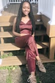 The Satin Jumpsuit is everything that I imagined it to be. I recommend wearing this. It made me feel comfortable and beautiful. I was a little hesitant because I never wore anything like this, but when I put it on I felt amazing. It was the perfect outfit to wear for my birthday. - Jada L.