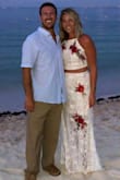 This dress was just perfect for the beach. The fit on the top fit just right to my size and the bottom skirt was just a little tight around my hips I felt but to my husband looked great. The skirt was pretty long but was perfect if you wear heels. - Montanna P.