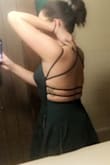 It fit really well but I will need some sticky-boob inserts because I have a small chest. I like that I can see my tattoo and it wasn't too short. The color was also really nice. - Emma K.