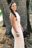 This dress was amazing for my junior prom! I ordered an extra small and it fit great, a little snug but I wanted a form fitting dress. Fabric stretched and hugged every curve. Highly recommend, color and design was beautiful as well. - Shelby F.