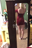 I loved the way this looked and felt but when I put it on it was way too short. If I moved at all then it instantly went up. If I was to drop something then there was no way I'd bend down to pick it up. I don't think it was really a size issue but more of a height issue for me. I'm worried if I got a size up then the front wouldn't look right... I'll be having to return this one unfortunately. - Tasia E.