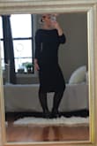 Reading reviews I've originally ordered size small, but in the end exchanged it to XS. Dress fits perfectly and it's made of soft, good quality fabric. I love simplicity of little black dress. So many options. At the pictures I worn it to work, with black tights and ankle boots. - Kamila K.