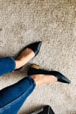 Bought these for work, wanted something versatile, easy to walk in while looking cute. Got these in size 6.5, fits perfectly. The heel height is great for longer walks and not having to worry about them hurting after 30 mins. Definitely would recommend. - Rafhanah P.