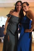 I love this dress. It is super light weight fabric, yet doesn't look cheap. It was a little less fitted than I liked in the front and didn't show off the high leg slit so I sewed two darts down the back which pulled it in and created flowiness in the back. - Jennifer M.