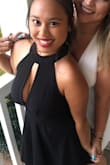 I bought this dress back in high school for a dance, now in college and still finding that it fits perfectly! I've always had an issue with deep V-necks but this dress will hold your girls in! Super comfy material. - Maggie G.