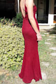 I ordered 7 dresses from Lulus to try on for my son's wedding. I was very impressed with the quality of them all and would have been happy in any of them. My only complaint on this dress was that when I tried it on, it was ever so slightly see through, but nothing the right undergarments couldn't manage. This was one of my top choices, but in the end, I went with the Picture Perfect dress as the deeper burgundy color and fuller cut suited me better and was the clear choice for me. Thank you, Lulus for making my wedding shopping experience such a delight! I was skeptical to order occasion dresses online, but you have won me as a customer! - Laura R.