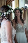 I absolutely loved this dress and got so many compliments when wearing it! We eloped to Costa Rica and I needed something gorgeous but also somewhat simple, lightweight and affordable and this was perfect. Everyone thought I paid a fortune for it and it even fit comfortably in my 20" carry-on. All I had to do was a quick steam the day of and it was ready to go. True to size, and great for people like me that have a shorter torso. The chest was a tad big for me and if you don't stand straight the fabric on the back slouches a bit, but other than that no complaints. It really was everything I could have hoped for in a dress. Highly recommend! - Angel W.