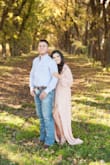 I went with an XS because I read that the dress tends to run big, and the XS fit me perfectly! This dress made my engagement photos everything I had dreamed of! I would highly recommend purchasing this dress! - Shelbey D.