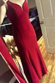 I love this dress, it fits great but is a little big if you are flatter chested like myself. I am getting the straps taken in slightly as they fall off my shoulders. The only thing I'm not liking is that there is a wire that keeps the shape of the sweetheart neckline and it isn't centered which is noticeable. - Tay A.
