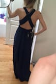 Such an genius design for a dress!!! Such beautiful quality fabric! Got this for a bridesmaid dress, this is just the first style I tried by myself! Can't wait to try the many other styles you can do! Fits perfect on me, I'll just have to get it hemmed at the bottom cause I'm short. (: - Joelle G.
