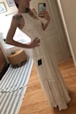 First perfectly all around!!! Perfect length with my tall wedges!! So happy! Got this for save the date photo shoot. - Joelle G.