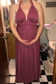 This dress was beautiful and I absolutely loved all the different styles you can make! I did not like how low the cleavage was as compared to the model pictures, it is kind of deceiving. Overall I love the dress's quality! - Camryn C.