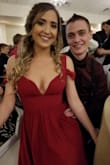 I absolutely love this dress. It's classy and also sexy. I have it in both navy and red, best dress to wear to weddings! Gives just the right amount of cleavage and leg. I adore the sleeves and back, although the sleeves may be a hair too long that is the only thing I can say about this dress that isn't perfect. I'm obsessed with this style and will be wearing my dresses again and again. - Kaitlyn R.