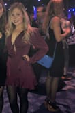 I loved this dress! I wore it to my holiday work party and it definitely was a hit! I ordered it in the maroon color and it was so pretty. The only reason I gave it four stars instead of five was because it was a little revealing in the chest area and the sleeves were a little too long. - Erin O.
