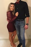This dress fits so perfectly. I got an XS. Very stretchy and surprisingly really soft. I wore it braless and it looked fine! I got compliments all night! :) - Sara R.