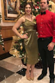 I got this dress for my company's Christmas party and I loved it. Fit perfectly, can be worn with or without a bra. I got a ton of compliments. Just to note, I did think this dress had a slit, it's actually more like a wrap, but still super cute - Meredith B.