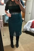 This dress is so cute! I should have probably ordered a medium, because there is some wiggle room in it, it's not as snug as it is on the model, but I love it. It will be perfect for my engagement photo shoot this weekend! - Ashley B.