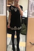 This dress is amazing! It fits perfectly and it's super comfortable. It's long enough to wear around family or at formal events. I would recommend sizing down. - Kristin V.
