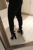 I'm between an 8-8,5 so I got an 8 and they fit perfectly! There is a small cushion that's right under the toes, making these supportive and comfortable for your feet while adding extra height with the platform. So cute and can be worn with so many things. The quality is great too. Can't wait to wear them. - Isabel C.