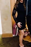 Definitely a slim fitted fit, however did not have that "I'm twenty something wearing a cheap dress in club looking/trying too hard feel" It's classy enough to wear to a business Christmas party, but still super cute and flattering. I am 117lbs; 5'2, athletic build;  I ordered small & it fit great. If you are close to my weight but unsure which size to order. I can tell you XS would have been way too tight and medium would probably been a better choice over XS. - Marie K.