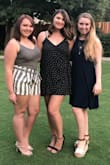 I got this dress for my going away party and I love it! It was so cute and comfy and I just wore it with breast petals. It's a very flattering fit. My only complaint is the front clasp, but it's not bad, just sometimes visible. (Shoes are Lulus as well). - Kami C.
