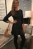 Super cute, pretty fabric with gold dots. Great for parties. - Lara Z.