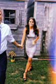 I absolutely love this dress. So much so that I got it in blue and grey. It's fitted so that it's flattering but you can move and dance without feeling restrained. The back (or lack thereof) is sexy and supportive so that you don't even have to wear a bra. I've shared this with multiple friends who've worn it to weddings, rehearsals, you name it. Highly recommend. - Megan R.