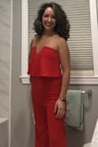 Fabulous jumpsuit! Sturdy material. Loved it so much I got it in 2 colors! Only issue was that it's meant for tall ladies; I had to hem the pant legs. Otherwise, I turned heads all night! - Pamela M.