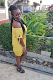 Here in the Caribbean it's summer year round. I wore this to my family Christmas brunch.
I got so many compliments. It fits really great and stays off the shoulder. My only thing is the lining can get quite stuck to you when the weather gets warm. Otherwise it's not a bother.
I love how this yellow compliments my complexion. It's my favourite buy from Lulus yet!! - Maria F.