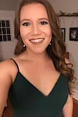 I originally ordered a large because I wanted it to fit my hips, but it was way too big on my top half (very normal for me and what I struggle with when shopping for dresses). I exchanged for a medium because I loved the cut and color. I had to wear a push up, sticky bra to fill out the chest, but it worked and looked great! I wore it to my works Christmas party! The slit does go all the way up, so I would consider spandex of some sort underneath. - Kayla B.