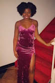 I bought this dress for a company holiday party after the first two didn't
work out. Well, third time is the charm!! The material is so soft and it is a stunning color. I received SO many compliments and I felt incredible. Decent price but, you'll feel as if you spent hundreds. I ordered an XS (Small was gone) so, it was a little tight but, not uncomfortable. Very figure flattering. Thank you Lulus!! - Leslie G.