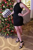 This dress is so flattering! I chose not to wear a bra with it and felt so comfortable in it all night. If you are thinking about getting this dress, GET IT. My new favorite black dress. - Katie A.