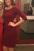 I was a little nervous a first buying this dress, but ended up loving it! It was perfect for a December wedding. The length is just right and the off the shoulder look gave the perfect hint of sexy. I got tons of compliments all night! Definitely a more form fitting dress! Can't wait to wear it again. - Emily S.