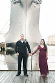 I loved this dress! The waist is a little tight. I also had to get it hemmed, but it was perfect for our engagement photos! - April C.