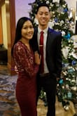 I have this dress in both black and burgundy. I LOVE THEM SO MUCH! Two of the best dresses I own. The fit is true to size. There is a small button closure in the front, so you can have the cut really low or be a bit more covered. I've worn them to holiday parties and weddings, perfect for all occasions. I got so many compliments. - Dell C.