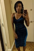 The dress hits all of my curves. It's a bit tighter than I expected, but it didn't look too small. The material is of good quality. It's so beautiful. - Shantakeia B.