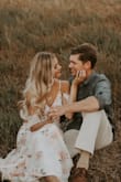 This dress was perfect for our engagement pictures! Very flattering and beautiful! - Breana W.