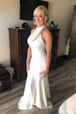 This was my dream dress. We had our wedding in a backyard beach house, no shoes, fit like a glove. - Alexys R.