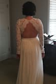 I am 52 and thinking of wearing this for my beach wedding in March. I am very pleased with the quality of the material. It will need to be altered slightly, including having a bra sewn into the top (only because of my chest size) and the length shortened for a barefoot wedding.  I bought a large and it is slightly big (I wear a 10 on the top and 8 in skirts) but can easily be tailored to fit. Overall, I am amazed of the beauty and quality of this dress for the money. - Rebecca T.