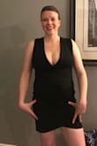 When I was looking for my little black dress I wasn't sure what would be good for my body. I just knew I wanted it sleek and sexy. This is the dress!! I have received so many compliments. I feel sexy and confident in this dress! I'm bigger chested and once it zipped up, it held in place quite well. I did use the assistance of some tape for lift purposes. There's a slight give for those curves, but hugs nicely for shape factor. I also bought the shoes to from Lulus to compliment the dress. This was worn on NYE 12-31-18. - Jana K.