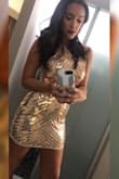 Dress was good quality for the price. Came with extra beads and sequins. A few sequins did fall off after only trying it on, but nothing noticeable. Was a little shorter than expected, but overall a very good buy! - Erin L.