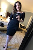 I absolutely loved this dress! I'm short so I had to get it hemmed a little because it was past my knees but other than that it was perfect. It's comfortable and classy, and the neck line was one of my favorite parts. I wore this for a wedding but it could be used for a variety of occasions! - Leanna M.