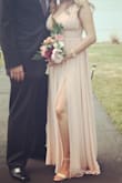 I wore it as a bridesmaid dress and I felt so pretty in it! I'm short so I had it hemmed and the straps brought in. It fit like a glove! - Ashley S.