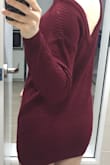 This is a very comfortable and chic dress to wear during the winter. I love that with some leggings I can throw this on and still look great. It does run a little loose around the chest area (I found that I had too much room under my arms). Maybe someone with a larger bust wouldn't have this problem. I don't think I would have gotten a smaller size as it would have been too short then. I think with a belt I can fix the problem. I would recommend this dress to someone who loves oversized clothes. - Susanna G.