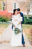 I am not one of those brides who wanted a standard wedding gown so when I saw this I knew it was the one. We had a simple yet rustic fall wedding and I received so many compliments. It fit great though I added cups for shape and had to have the bottom altered. I couldn't have felt more sexy and beautiful. - Keri H.