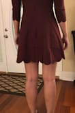 I loved this dress! The material was so nice and thick (not too thick though). It fit perfectly on top and was very comfortable. However, it was too short for my comfort, unfortunately. :( I'm 5'10" and ordered a medium based on reviews. I think the large would be too big in the chest for me so I'm just going to return this dress and search for a different style. Super bummed! - Kelsey Y.