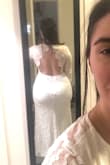 I'm way to hip-y for this dress, but I actually really liked the lace and the back was amazing. The lining was coming out the lace at the bottom tho... - Dani R.