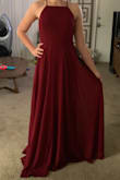 This is the most gorgeous dress ever! It's one of the best dresses I've ever had! Even though I'm very tall, it did have quite a lot of extra material at the bottom. I'll have to get it hemmed (like 4 or so inches!). For my height a small would probably be the right length, but the medium was the right size for my waist and hips. It's very gorgeous and fit me perfectly everywhere else. It's also soo flowy and extremely flattering. - Emily S.